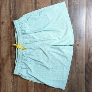 Capelle Classic Collins Compression Swim Trunks Size 4XL in Teal and Yellow